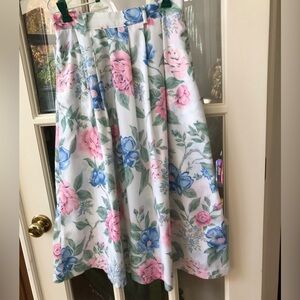 Floral Print Women's Skirt with Belt